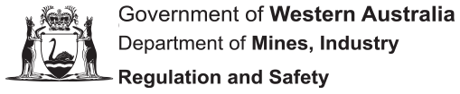 WA Government, Energy, Mines, Industry Regulation and Safety logo